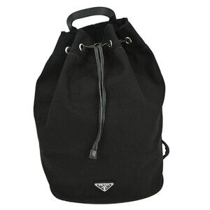 Prada Black Canvas One Shoulder Bag